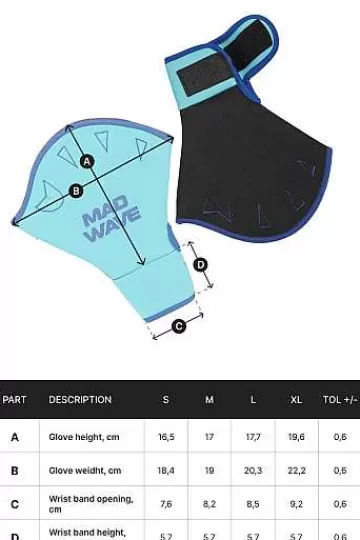 Aqua Fitness^Mad Wave Aquafitness Gloves