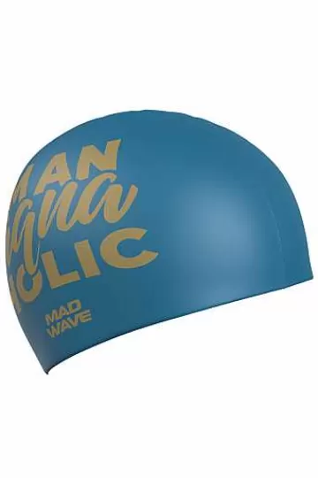 Silicone Swim Caps^Mad Wave Aquaholic Big