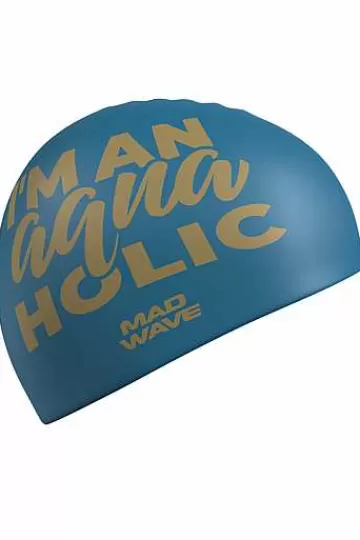 Silicone Swim Caps^Mad Wave Aquaholic Big