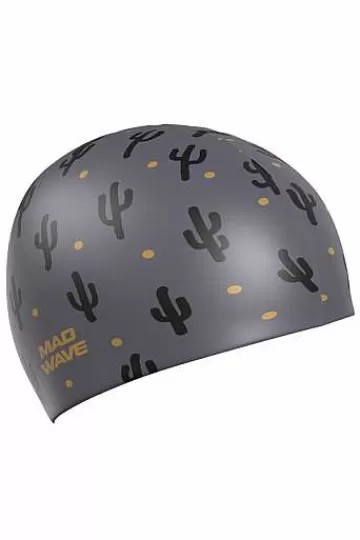 Silicone Swim Caps^Mad Wave Cactus Big