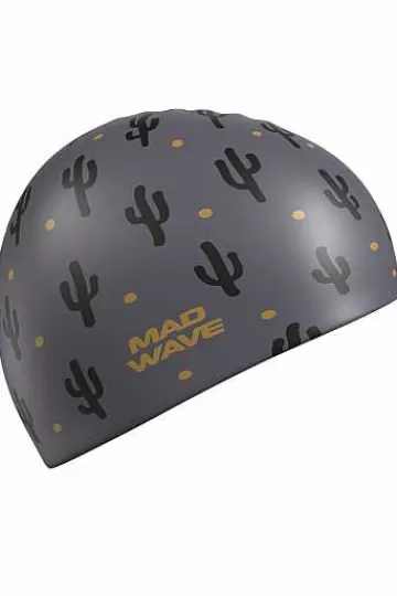 Silicone Swim Caps^Mad Wave Cactus Big