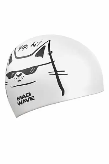 Silicone Swim Caps^Mad Wave Cat