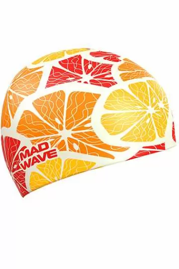 Silicone Swim Caps^Mad Wave Citrus