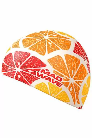 Silicone Swim Caps^Mad Wave Citrus