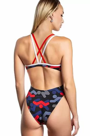 Chlorine Resistant Swimsuits^Mad Wave Crossback Pbt I5