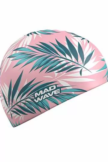 Silicone Swim Caps^Mad Wave Foliage Big