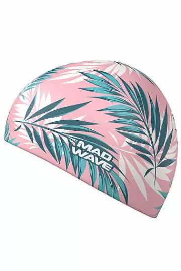 Silicone Swim Caps^Mad Wave Foliage Big
