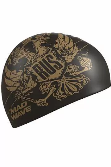 Silicone Swim Caps^Mad Wave Gold Eagle