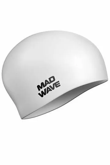 Rubber Swim Caps^Mad Wave Long Hair Silicone