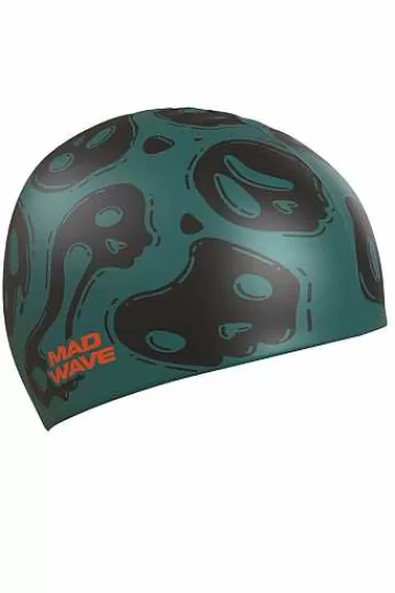 Silicone Swim Caps^Mad Wave Skulls