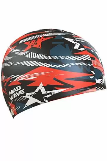 Silicone Swim Caps^Mad Wave Stars