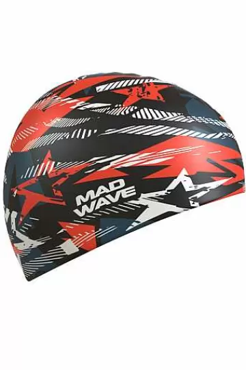 Silicone Swim Caps^Mad Wave Stars