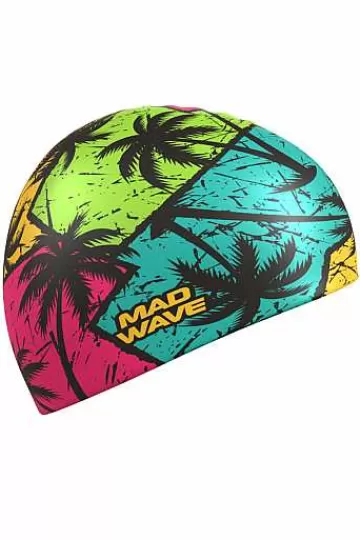 Silicone Swim Caps^Mad Wave Tropic