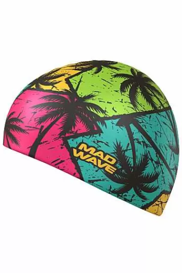 Silicone Swim Caps^Mad Wave Tropic